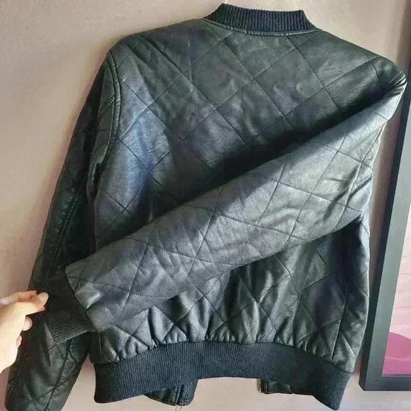 Ci Sono by Cabalini Women's Jacket Size Medium Black Full Zip Biker Jacket - Picture 11 of 11